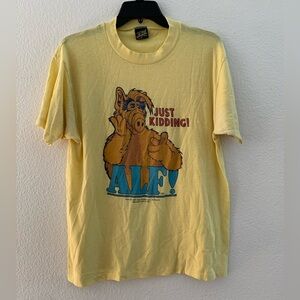 Vintage 1987 Alf Graphic Just Kidding T-Shirt Adult Size XL Single Stitch USA